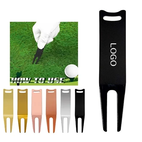 Metal Golf Divot Repair Tool with Personalized Custom 1