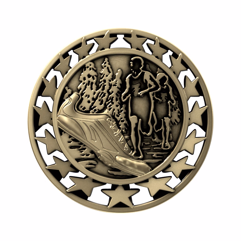 Cross Country Star Medallion (2-1/2")
