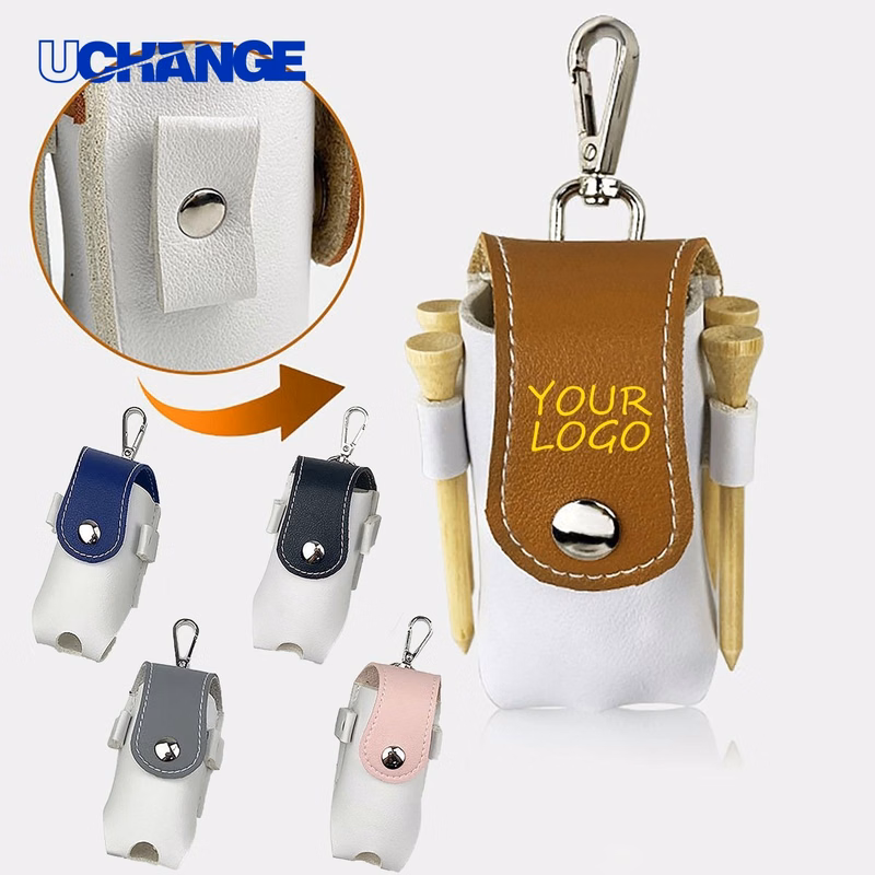 Leather Golf Ball Pouch
