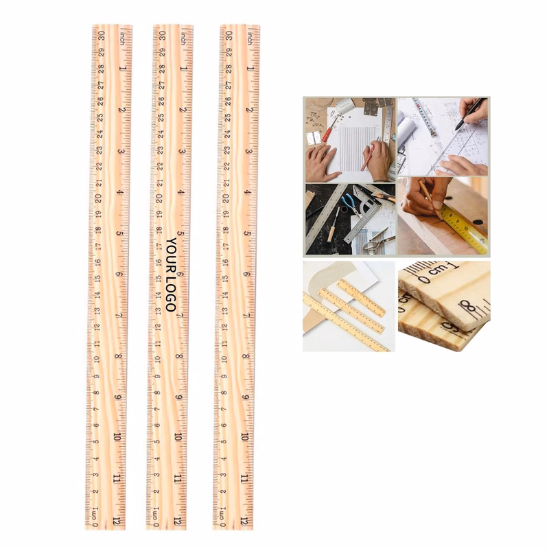 Durable Wooden Ruler with Smooth Natural Finish