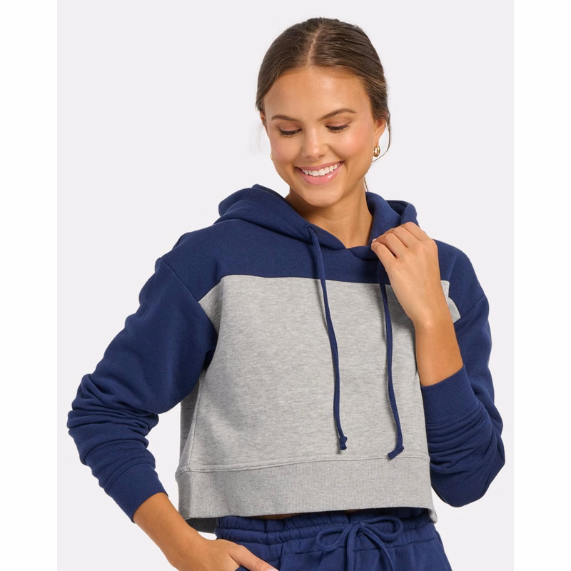 Women's Cropped Fleece Hooded Sweatshirt - BW5404