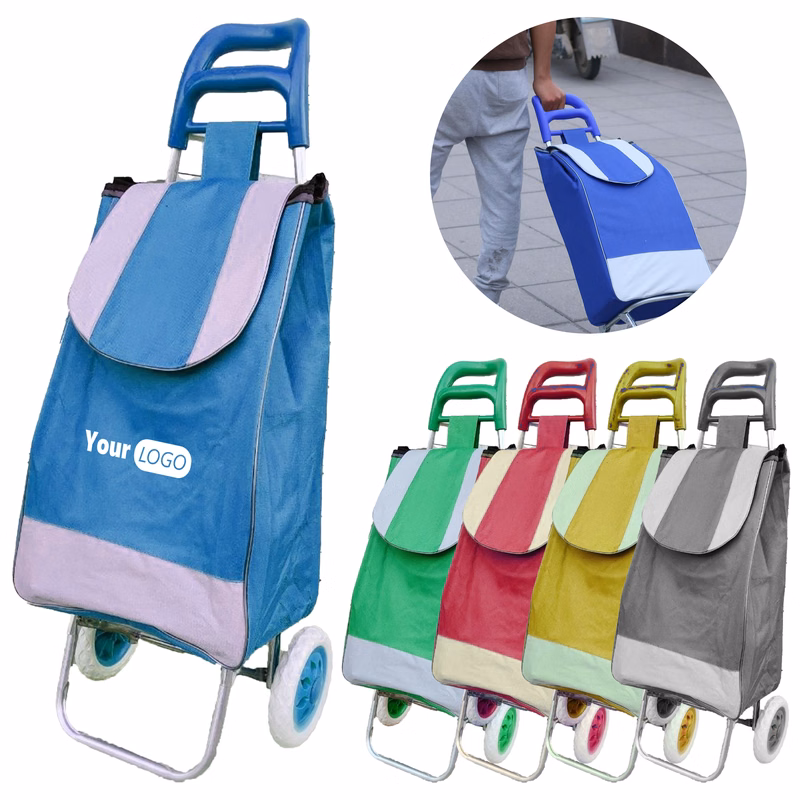 Polyester Compact Foldable Shopping Cart