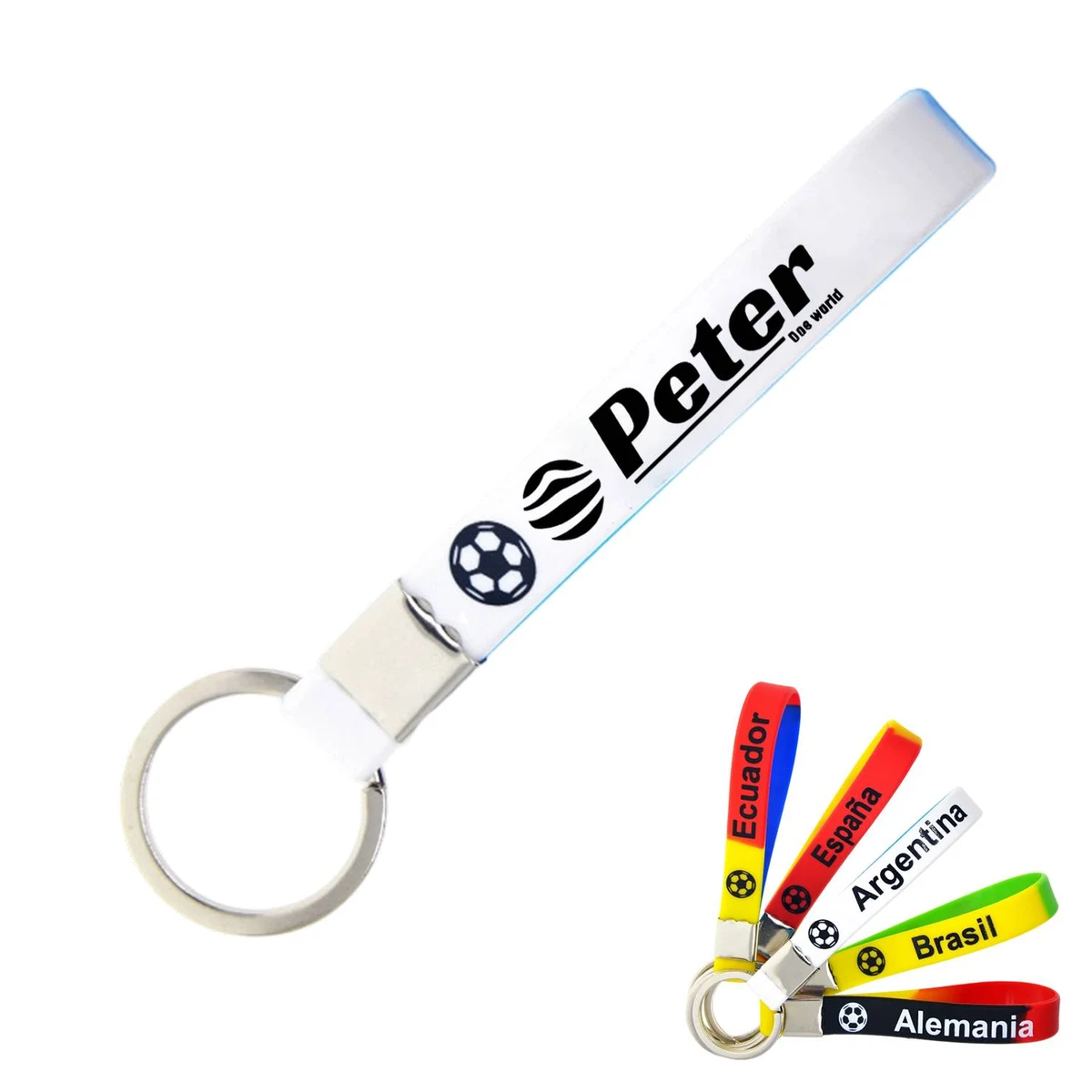 Football Team Colorful Silicone Keychain 1
