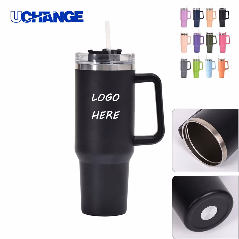 40oz Insulated Tumbler with Straw for Long Outdoor & Travel Use