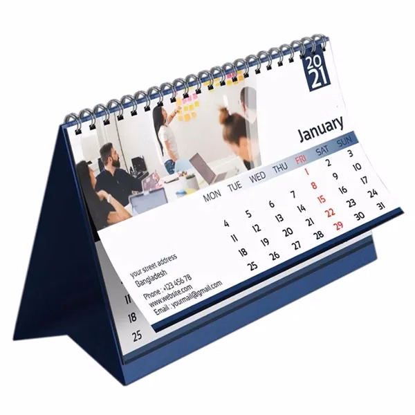 Full Color Printed Desk Calendar