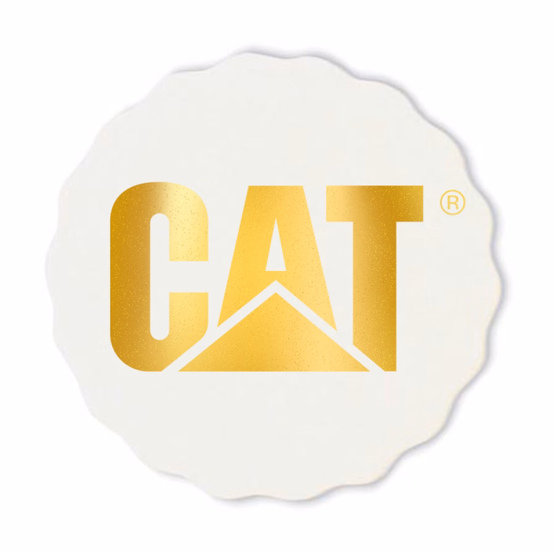 40 pt. Pulpboard Coaster, 3.625" Scalloped, Foil Stamped