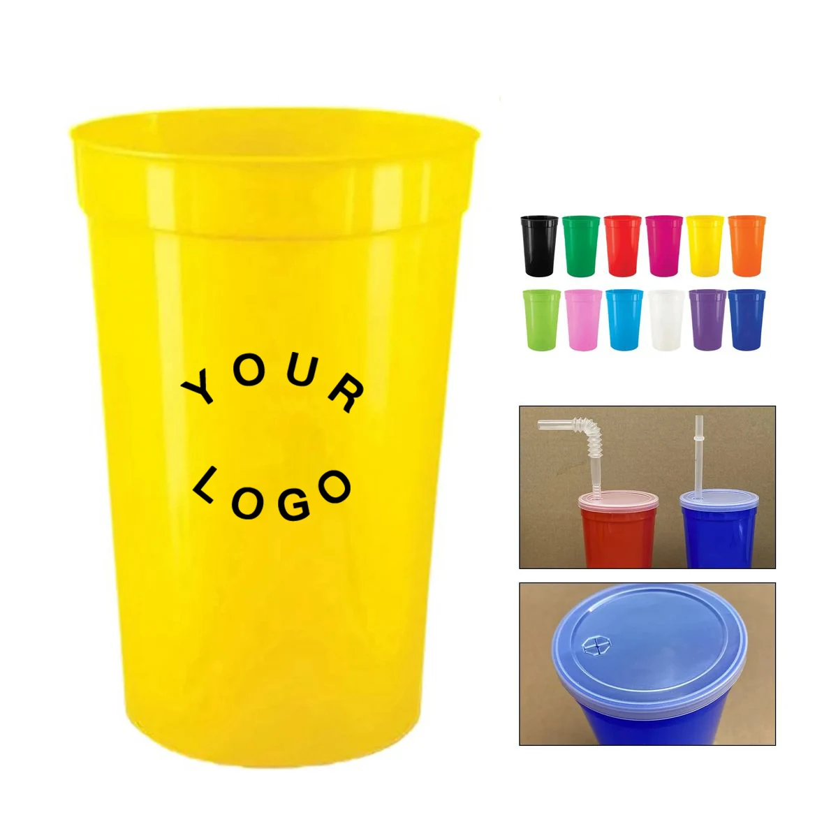 Reusable Plastic Stadium Cup 16oz for Outdoor Use 1