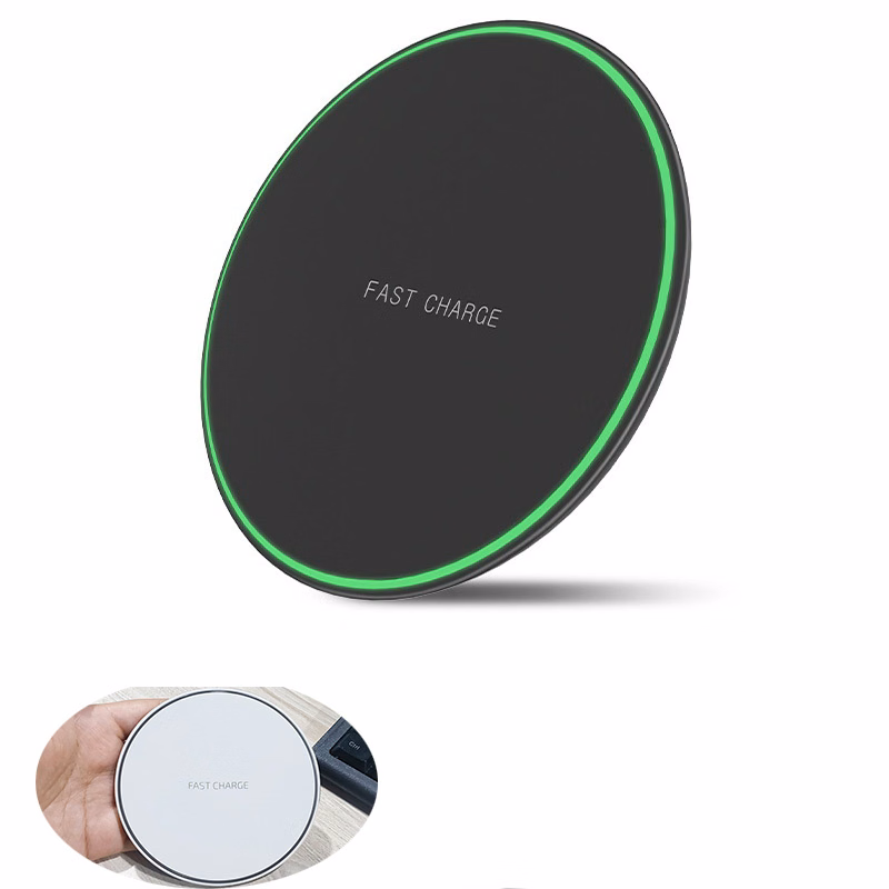 Round 15W Ultra Thin Mirror Qi Wireless Fast Charger