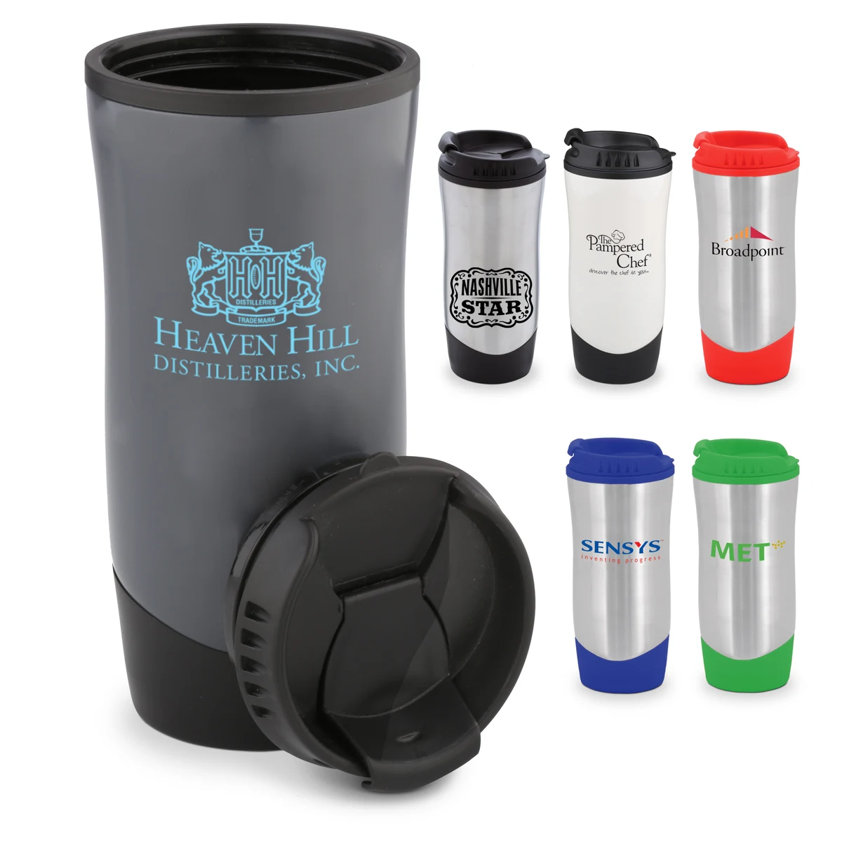 16 Oz. Wavelength Stainless Steel Tumbler w/Plastic Liner 1