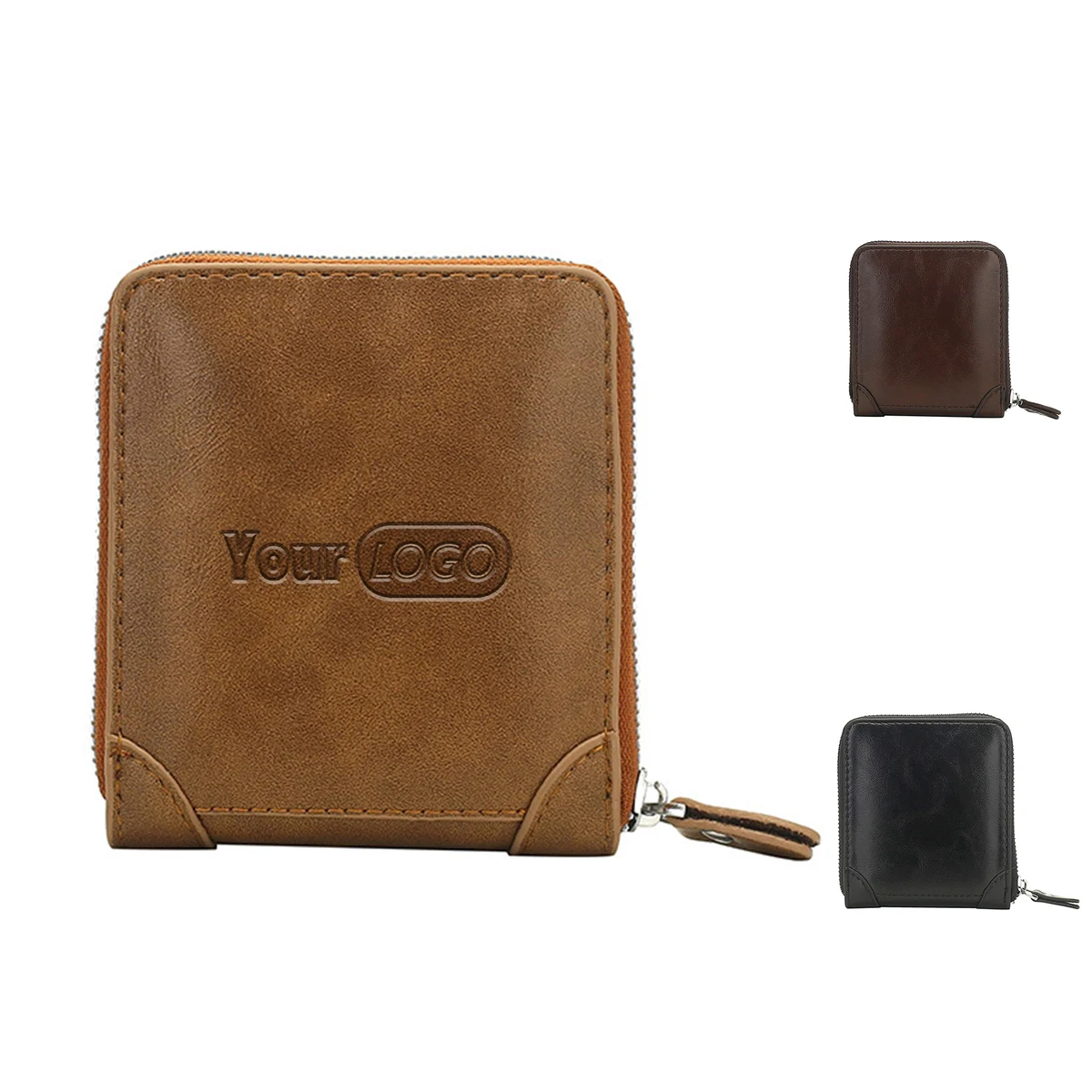 pu Fold Zipper Wallet 1
