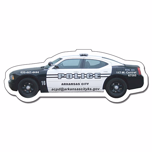 Magnet - Police Car Shape (4.5x1.65) - 25 Mil