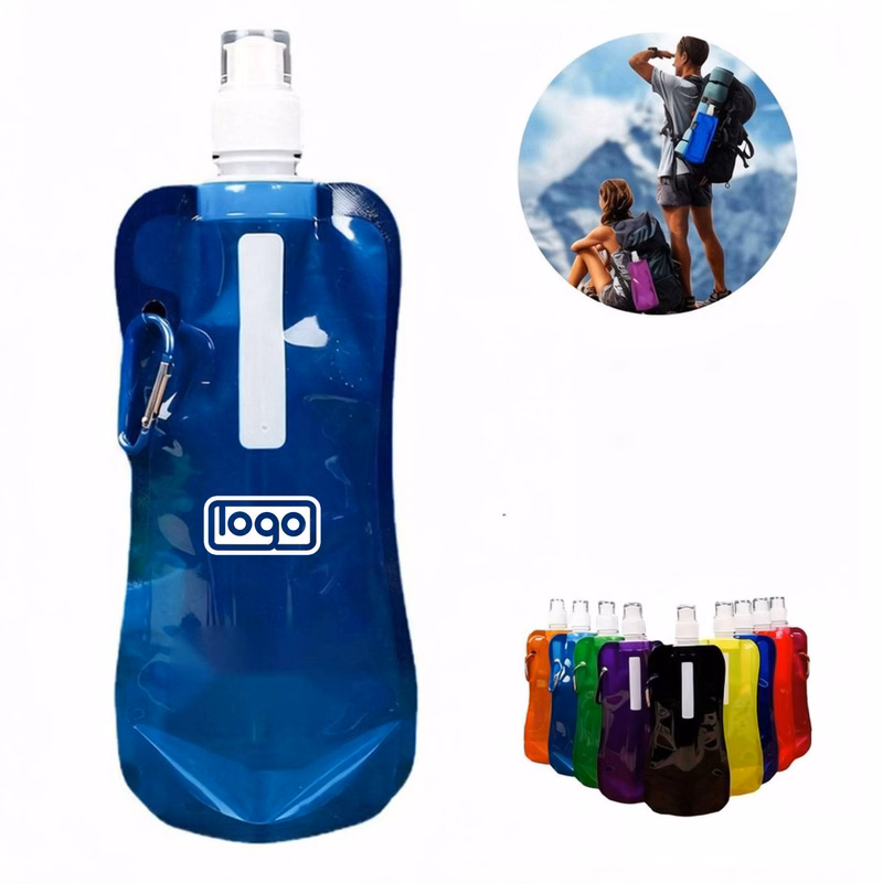 16 oz Collapsible Water Bottle with Carabiner