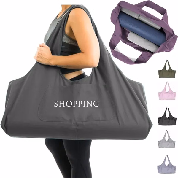 Travel Yoga Mat Canvas Tote Bag for Work, School and Travel