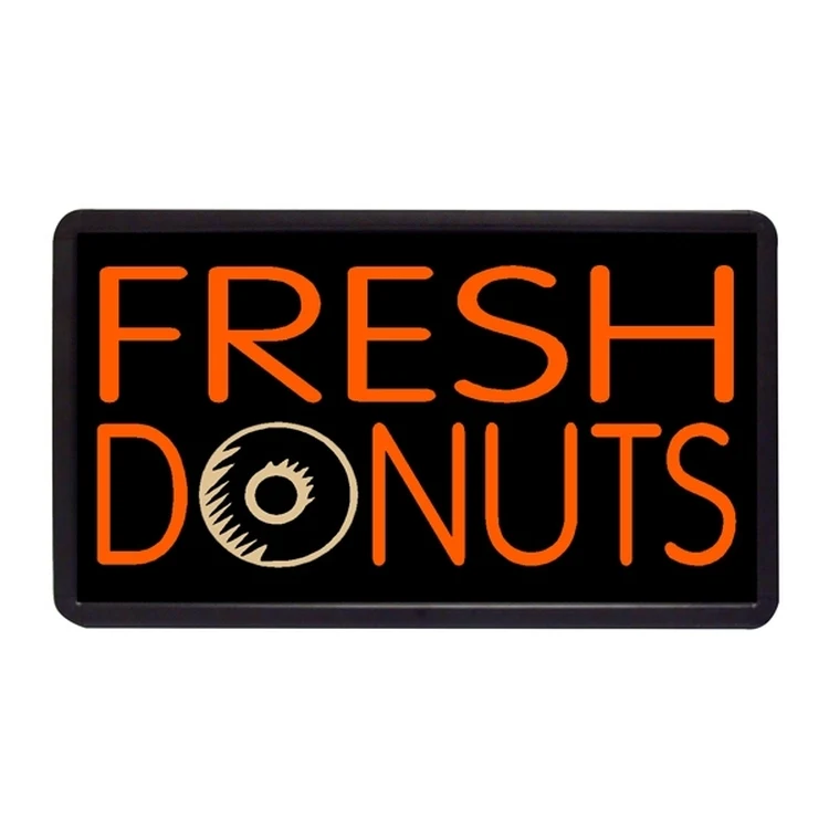 Fresh Donuts 13" x 24" Simulated Neon Sign 1