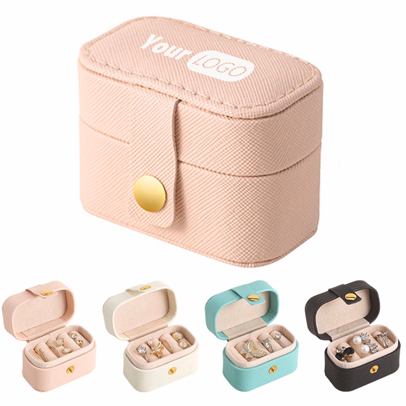 Portable Leather Earring Jewelry Box