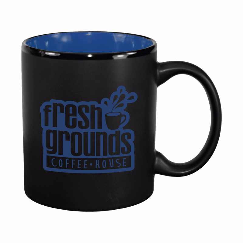 11 oz. Country Blue In / Matte Black Out Hilo C Handle Mug