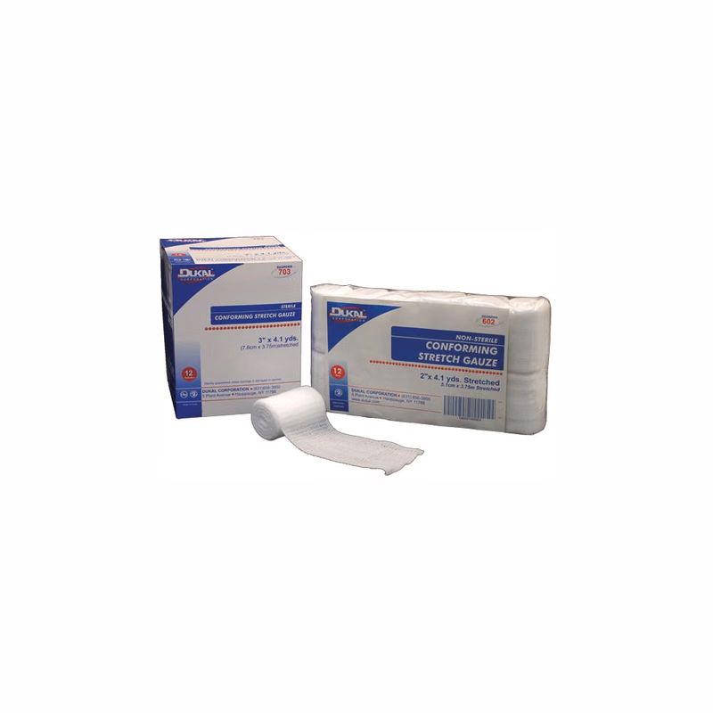 Conforming Stretch Gauze Roll - Non-Sterile 12 Count 4" x 4.1 yds