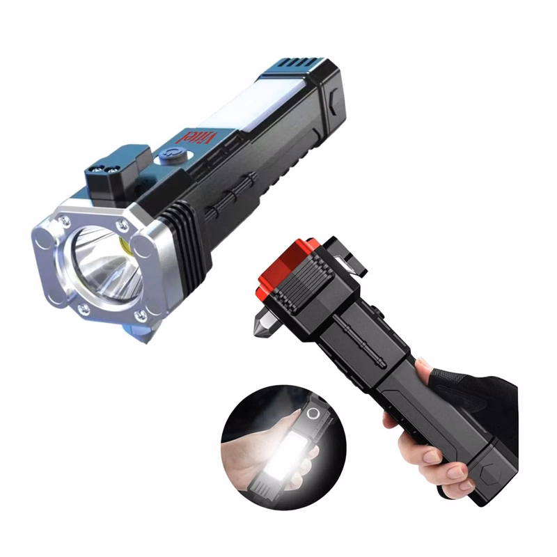 Multifunction Car Escape Tool w/LED Flashlight and Powerbank
