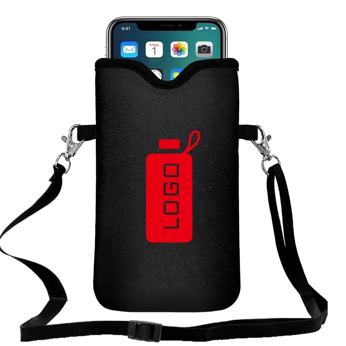 Crossbody Portable Phone Pouch Neck Strap Case 1