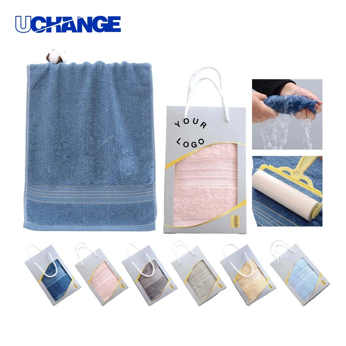 Cotton Towel Gift Set Kit in Decorative Box 1