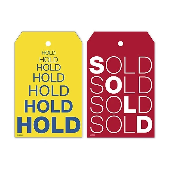 Reusable Hold and Sold Tag Set 1