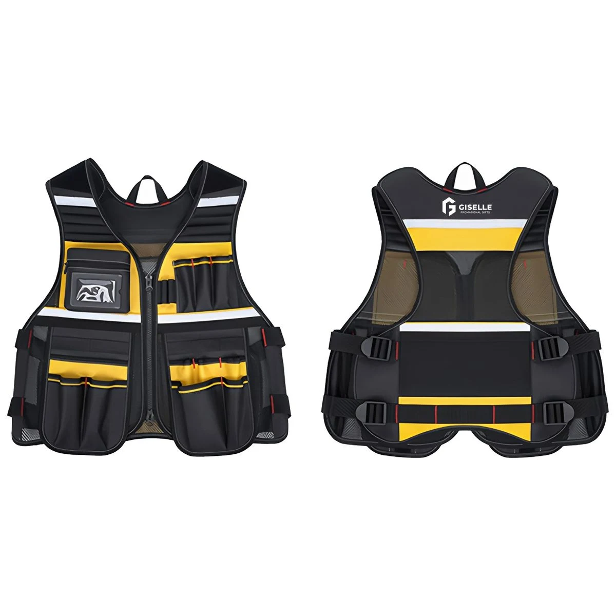 Professional 16 Pocket Ventilated Reflective Safe Tool Vest 1