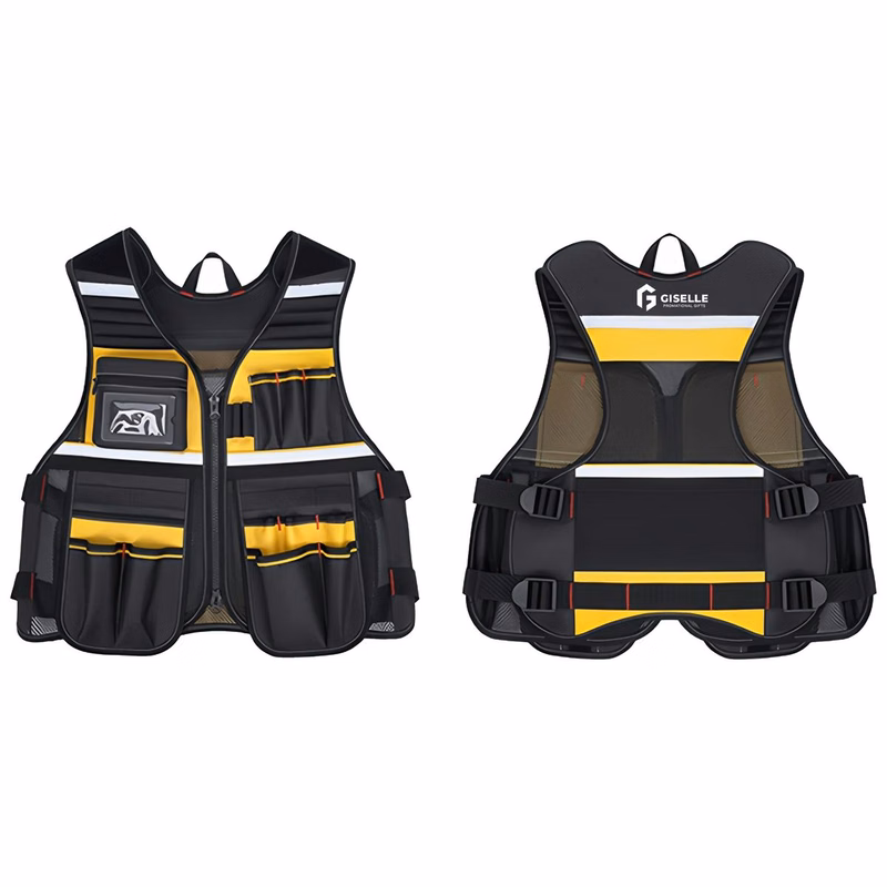 Professional 16 Pocket Ventilated Reflective Safe Tool Vest