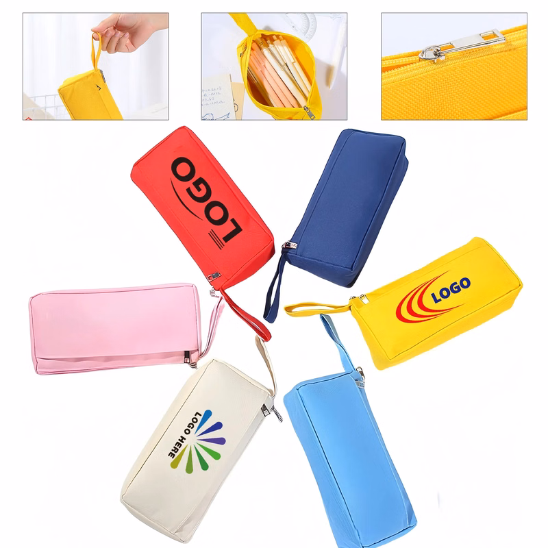 Large Capacity Double Layer Oxford Pencil Case For School