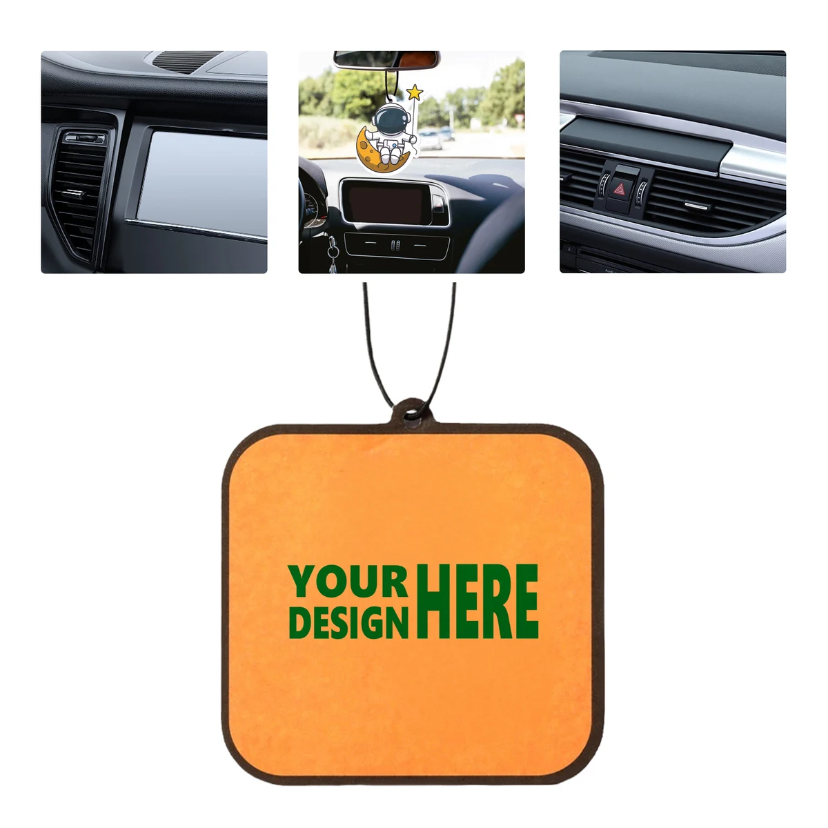 MOQ50 Custom Car Air Freshener Pendant with Essential Oil 1