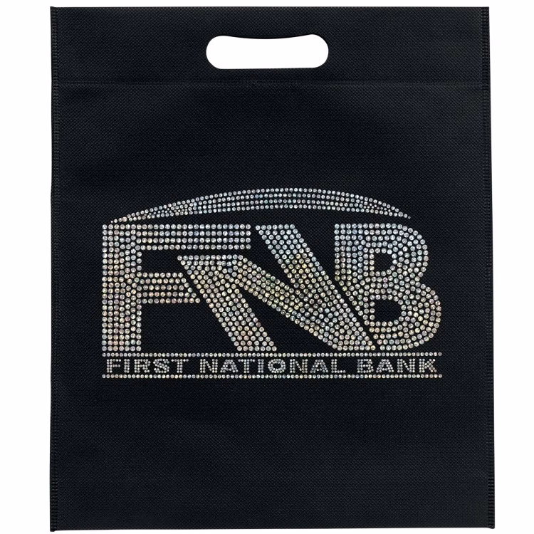 13W x 15H x 3 - Non-Woven Die Cut Bag - Sparkle