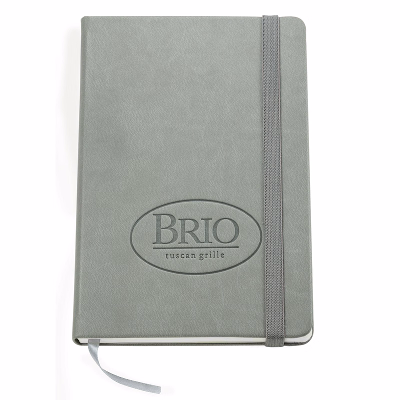 Fiore Light Gray Hard Cover Journal 8.5" x 5.5"