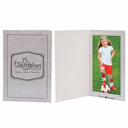 4 x 6 Gray Marble Photo Folder