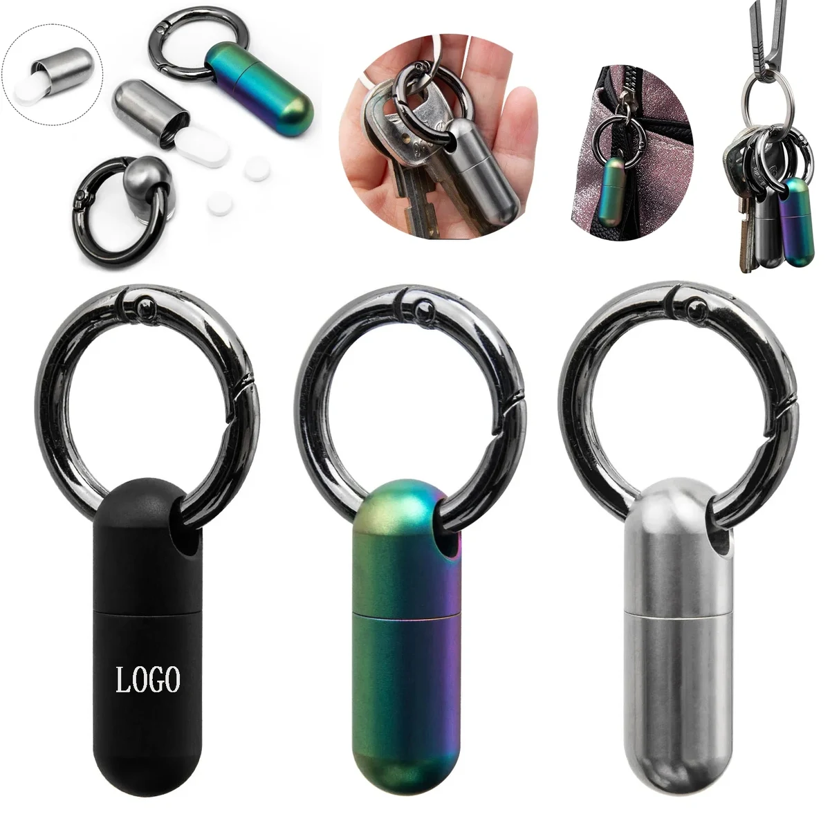 Mini Titanium Pill Holder 1
