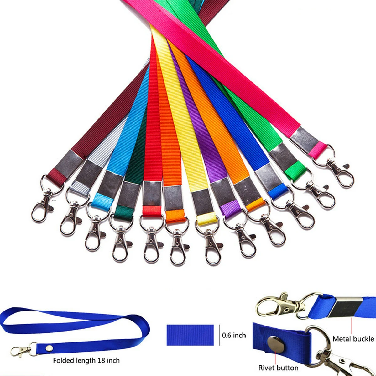 6/10"w Full Color Polyester Lanyard 1