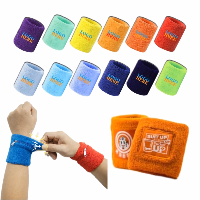Full Color Wrist Wallet (Wristband) w/ Zipper