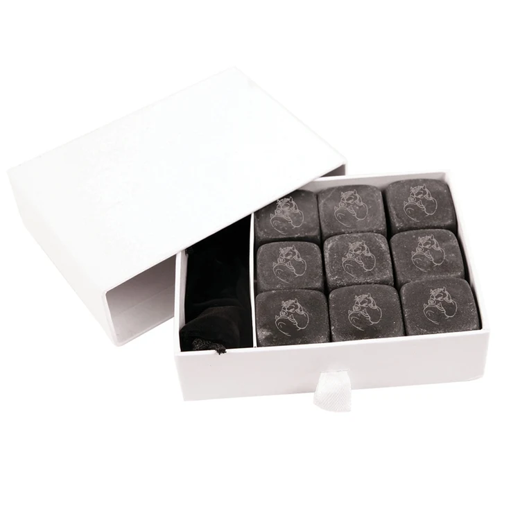 9pcs- 1" Whiskey Basalt Stone Set 1