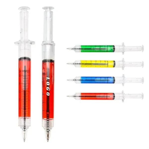 Custom Retractable Syringe Pen Black Ink — Fun Medical Gift for Healthcare Workers 1
