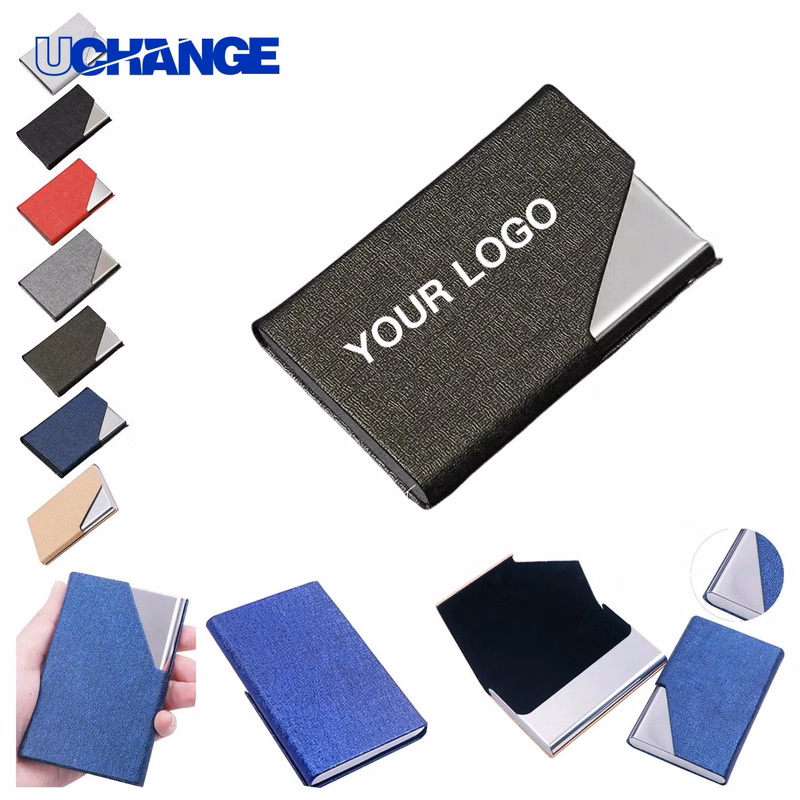 PU Leather Card Case Holder Magnetic Closure
