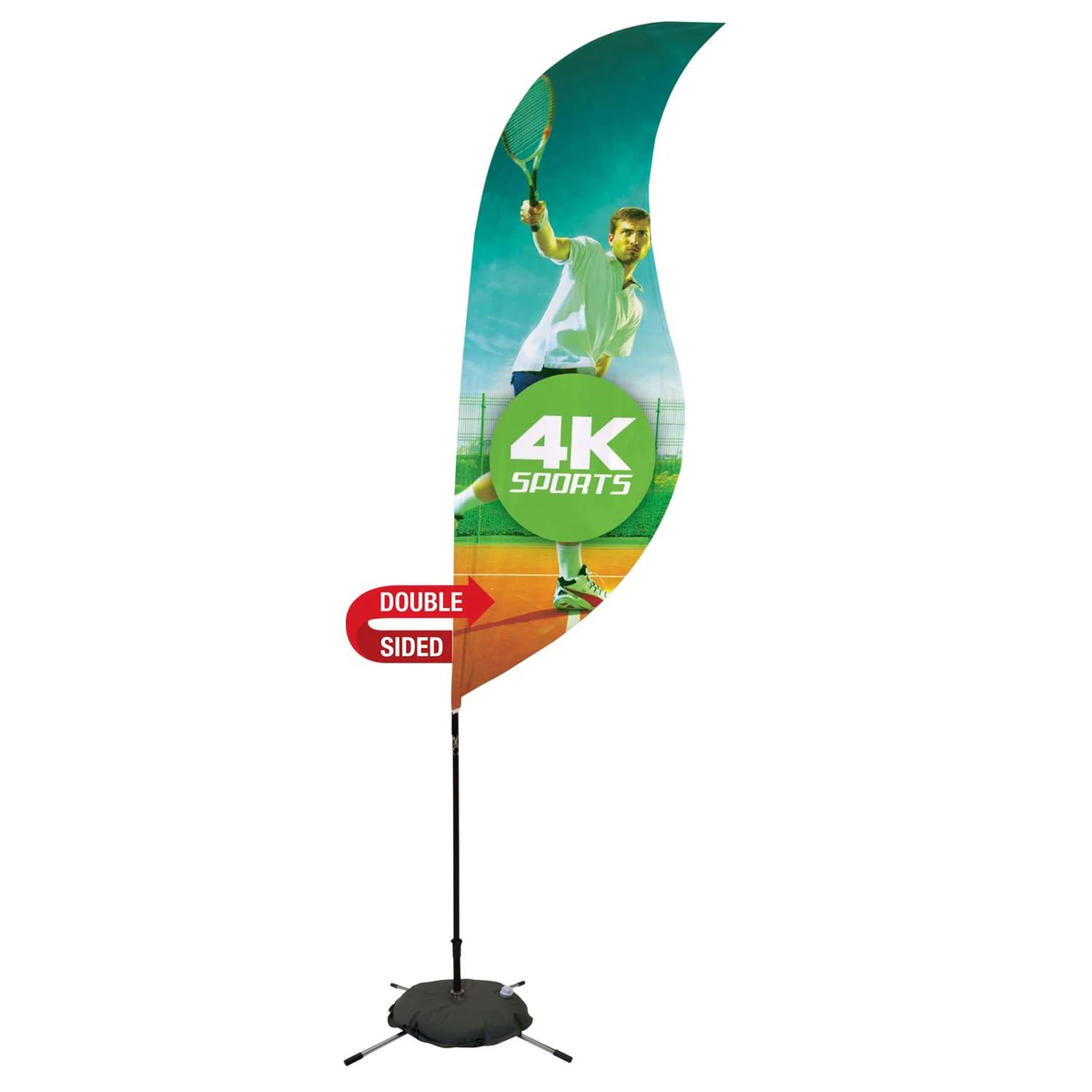9' Streamline Sabre Sail Sign Kit (Double-Sided with Scissor Base) 1