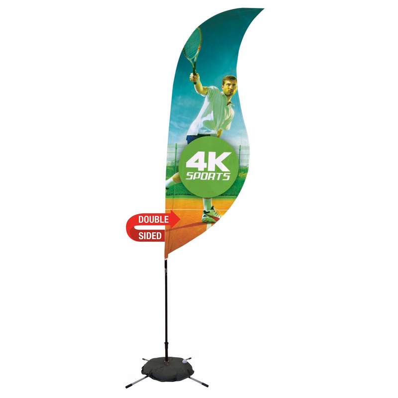 9' Streamline Sabre Sail Sign Kit (Double-Sided with Scissor Base)