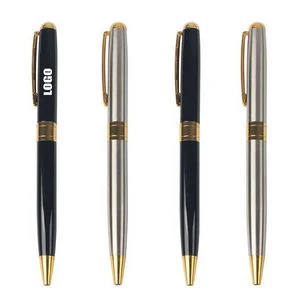 Gold Clip Twisted Metal Pen 1