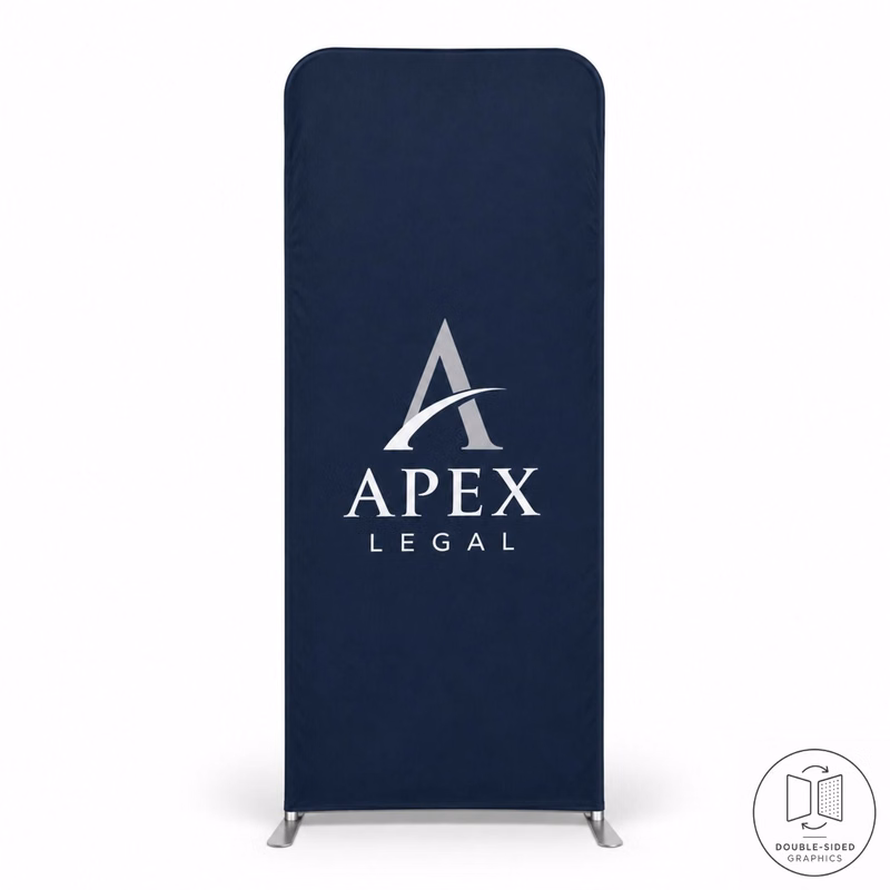 24 Hr Express Ship - 3'W x 96"H EuroFit Tension Fabric Banner Display Kit, Graphics Double Sided