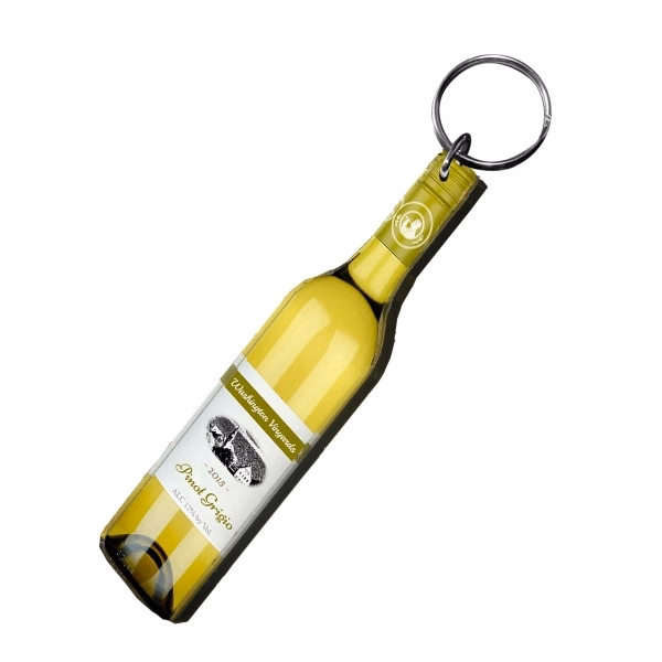 Wine Bottle Shaped Keychain