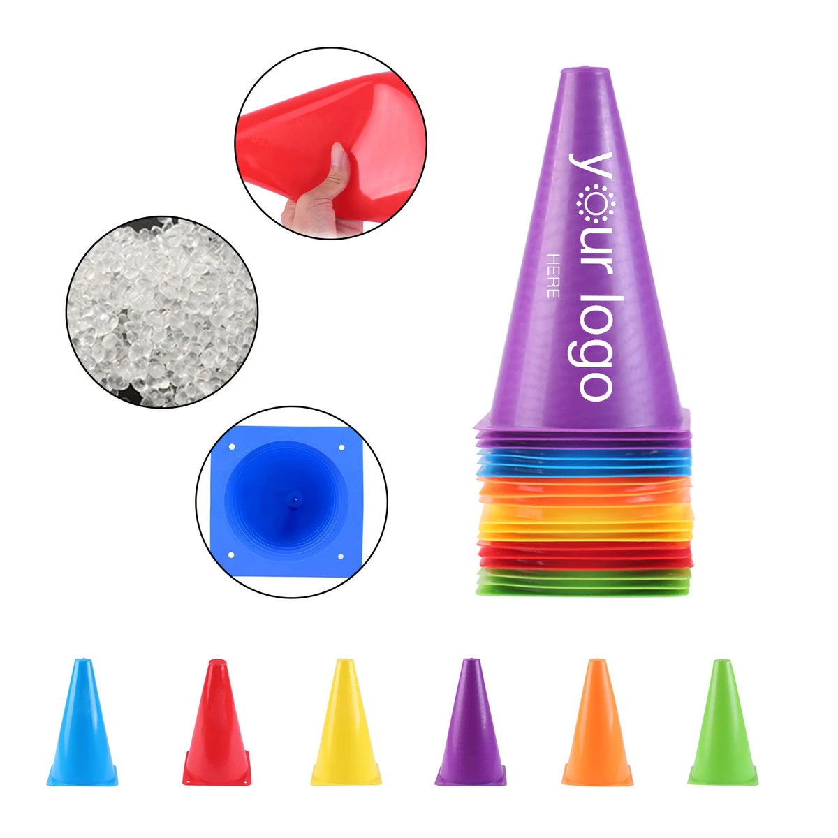 9 Inch Sports Training Plastic Agility Cone 1