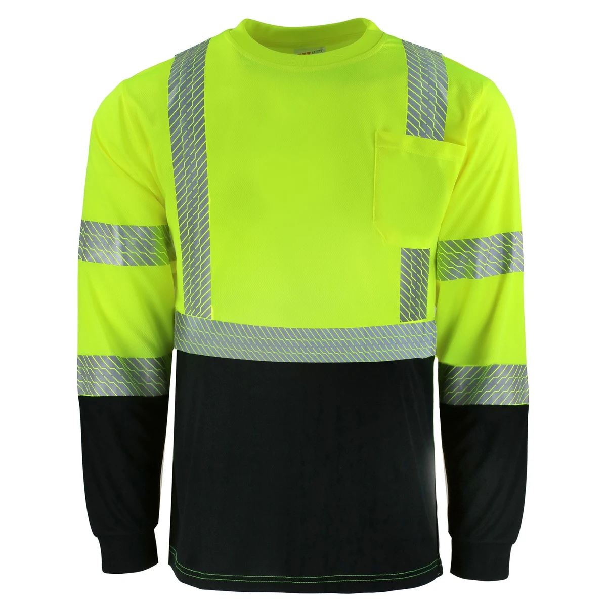 Safety Brite Class 3 HI VIS Black Bottom Segmented T-Shirt 1