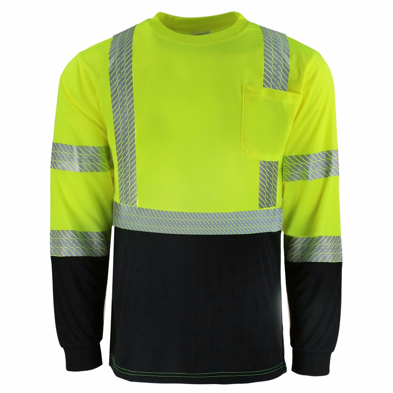Safety Brite Class 3 HI VIS Black Bottom Segmented T-Shirt