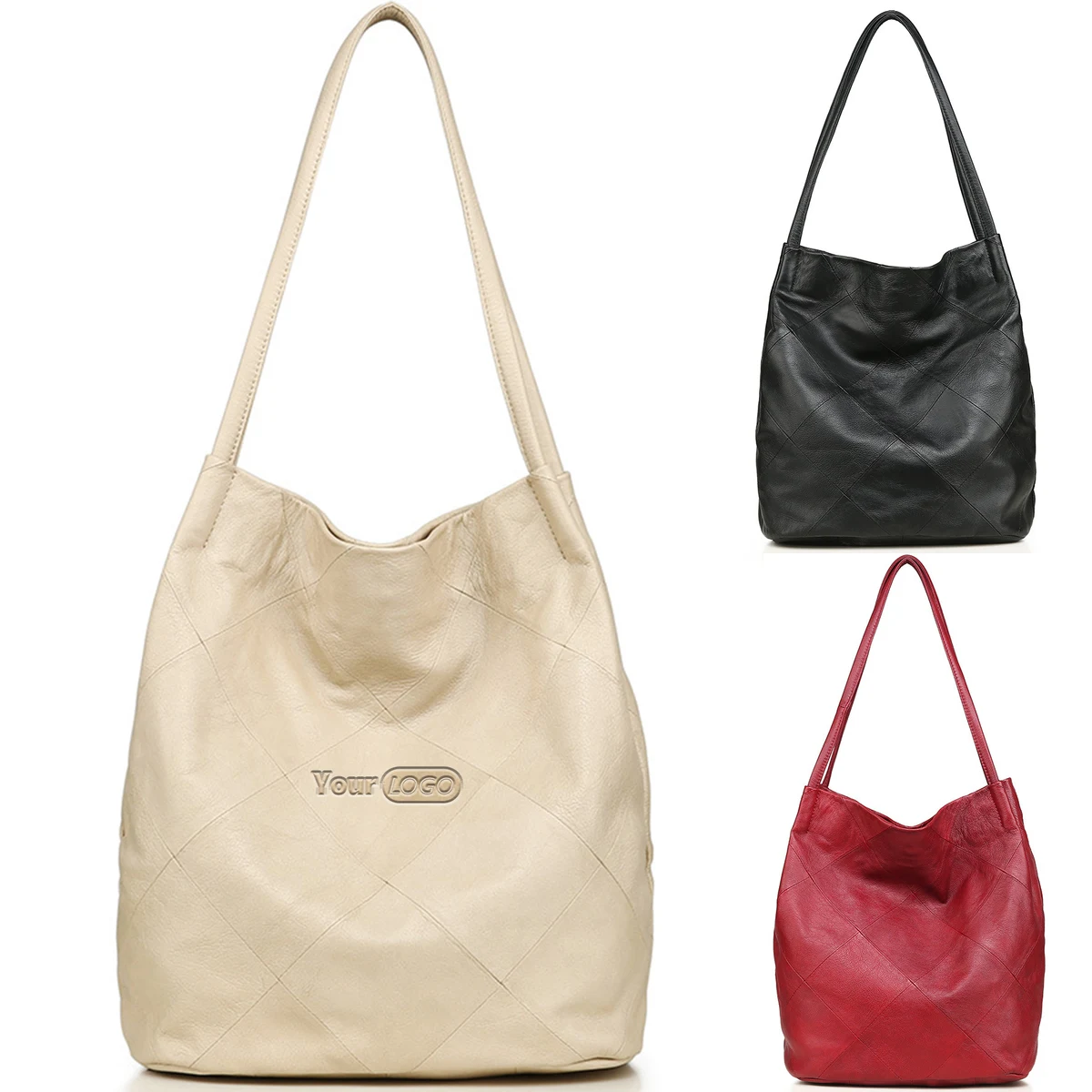 Genuine Leather Bucket Bags for Women 1