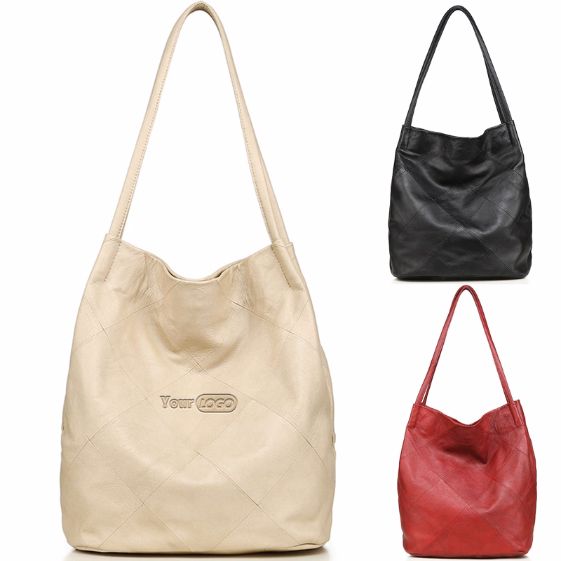 Genuine Leather Bucket Bags for Women