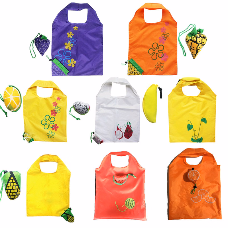 210T Polyester Eco Foldable Fruit Shape Shopping Bags