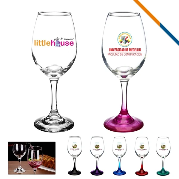 Custom 10 oz White Wine Glass with Sturdy Base — Full-Color Event Giveaway 1